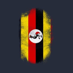 Uganda Flag Souvenir - Distressed Ugandan Design T-Shirt