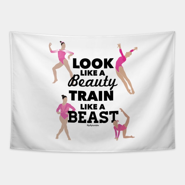 PINK: Look like a beauty, train like a beast Tapestry by Flipflytumble