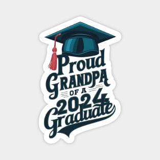 Proud Graduate 2024 Grandpa Magnet