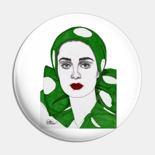 Girl with a Green Scarf Pin