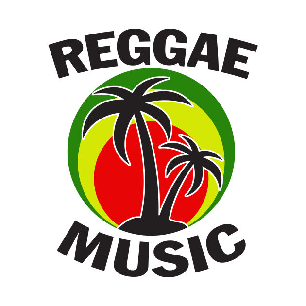 Reggae Music, Retro Sunset by Design Monster