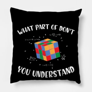 What Part Of Don't You Understand, Funny Math Lover Humor Pillow