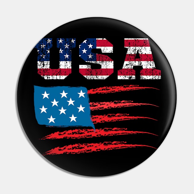 United States of America Flag/ USA Flag Pin by UranusArts