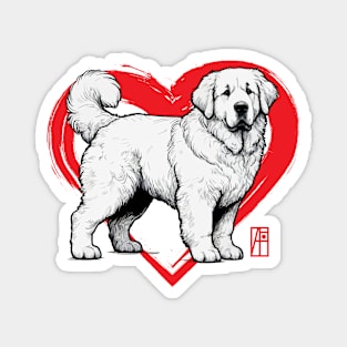 I Love My Kuvasz - I Love my dog - Protective dog Magnet