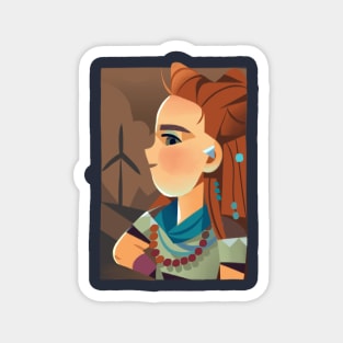 Aloy from Horizon Zero Dawn Magnet