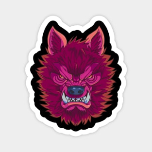 Werewolf Happy Halloween Wolfman Scary Monster Face Magnet