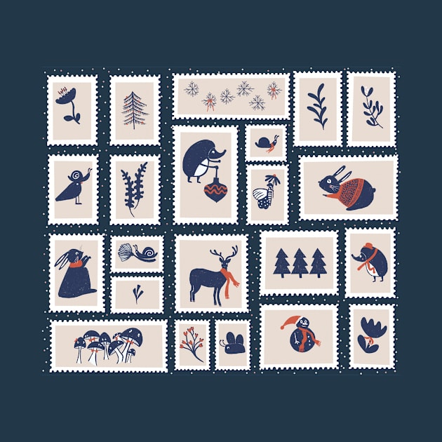 christmas stamps by ellyro