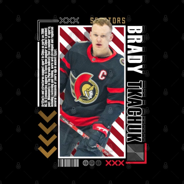 Brady Tkachuk Paper Poster Version 10 by art.Hamdan