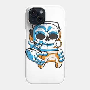 skull-gamer-with-joystick Phone Case