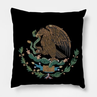 Escudo Nacional de Mexico - Coat of arms of Mexico - vintage grunge design Pillow