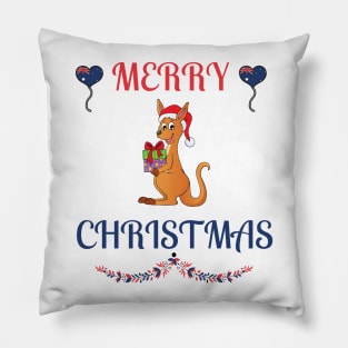 Australian Merry Christmas Kangaroo Pillow