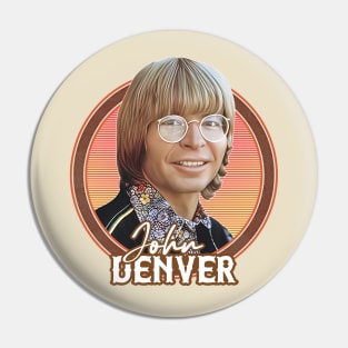 John Denver -  Retro Fan Artwork Pin