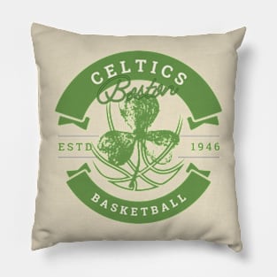 vintage celtics basketball Pillow