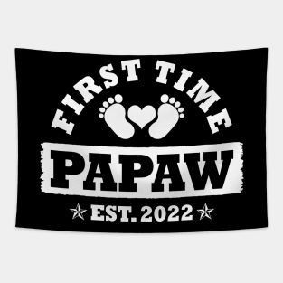 First Time Papaw Est 2022 Funny New Papaw Gift Tapestry