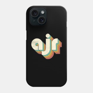 Retro Vintage AJR Rainbow Letters Distressed Style Phone Case