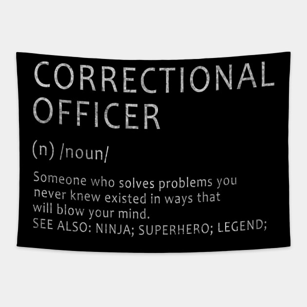 Correctional Officer - Definition Design Tapestry by ysmnlettering