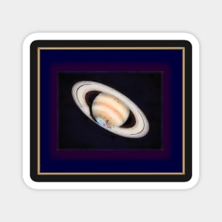 Saturn: an Astronomical Watercolor Magnet