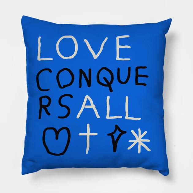 Love conquers all 2 Pillow by Soosoojin