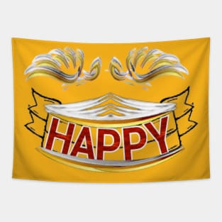 happy text art designs. Tapestry