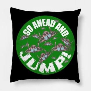 JUMPING SPIDERS! Go ahead and JUMP! Pillow