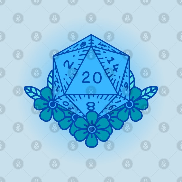 Blue D20 Dice by Likeable Design