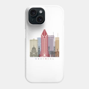 Montreal skyline poster Phone Case