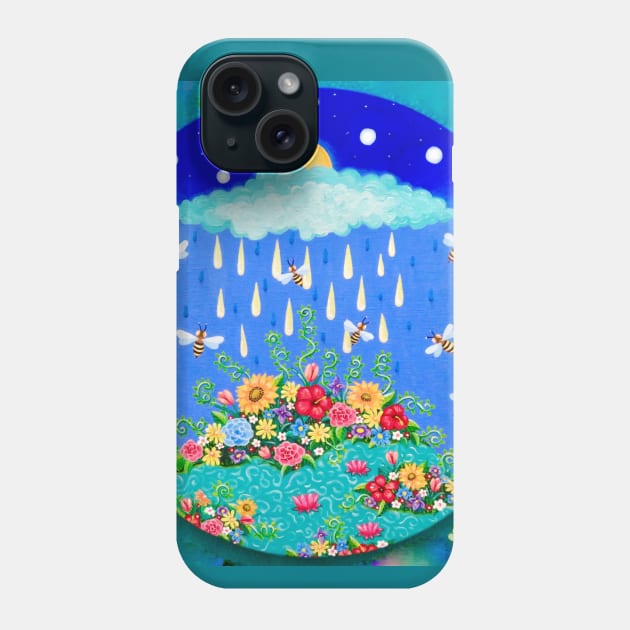 Bloom the Earth, Bee Happy Phone Case by SoozieWray