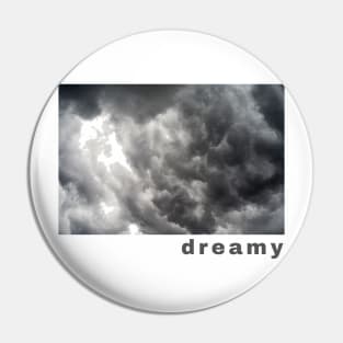 Dreamy Clouds Aesthetic Black and White Pin