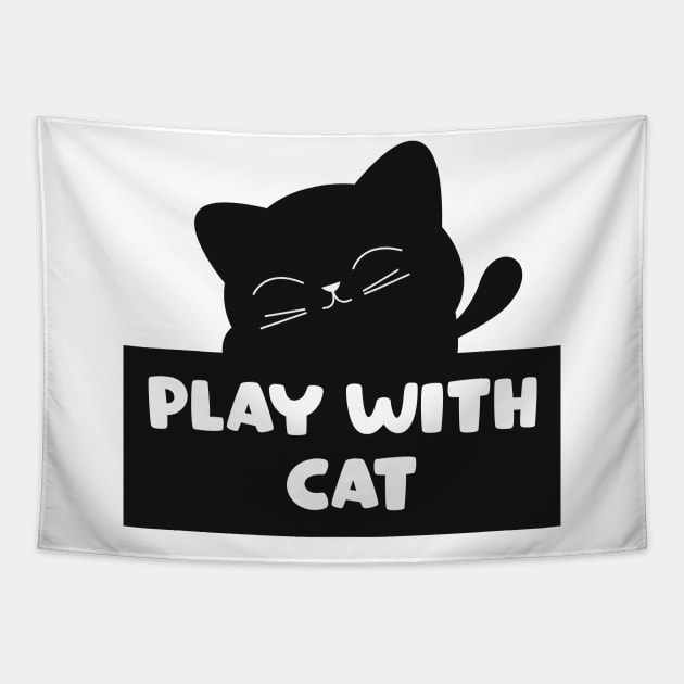 Play with cat Tapestry by Itsme Dyna