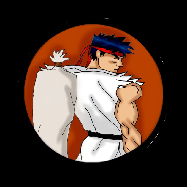 Diseño propio del personaje Ryu de Street Fighter by Super-TS