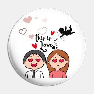 Valentines Day T-Shirt Pin