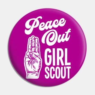 Peace Out Girl Scout Pin