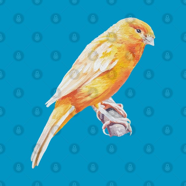 Canary Intermission - perched canary painting (no background) by EmilyBickell