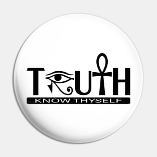 Truth Know Thyself Ankh Pin
