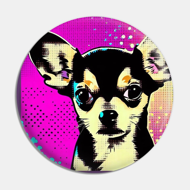 Chihuahua Pop Art Pin by Sketchy