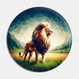 Lion Low Poly Pin