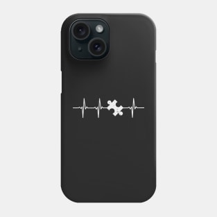 Autism Puzzle Heartbeat Awareness Nurse Parents Phone Case