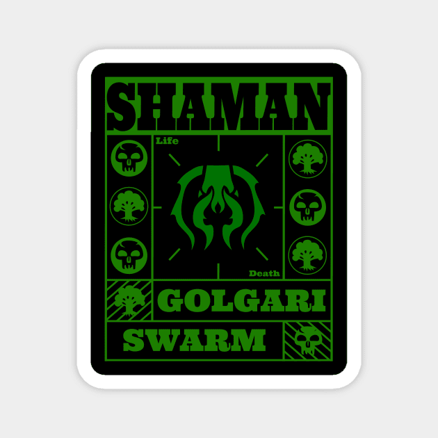 Golgari Swarm | Shaman | MTG Guild Black on Green Design Magnet by ChristophZombie