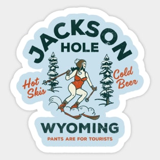 Jackson Hole Wyoming snowboarder light blue oval sticker - Vinyl