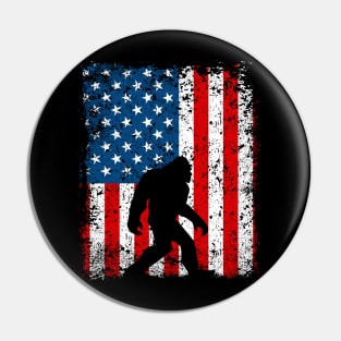 Bigfoot American Flag Sasquatch Pin