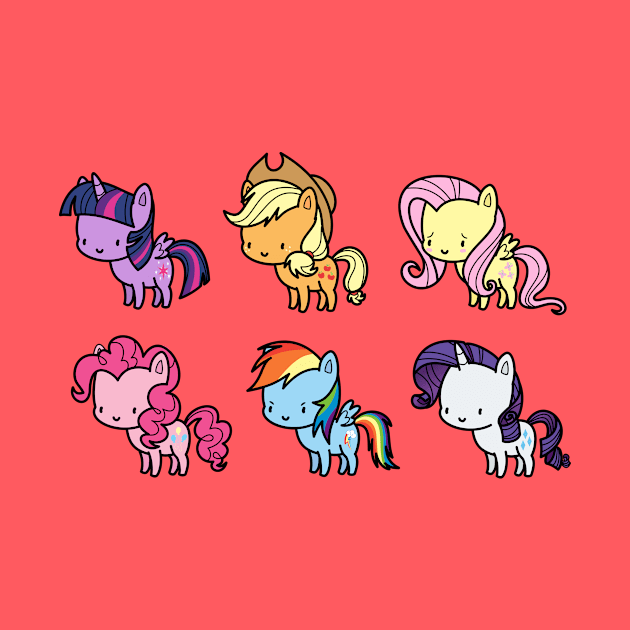 MLP Mane6 chibi by Drawirm