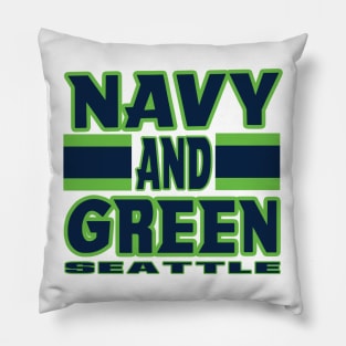 Seattle LYFE Navy and Green True Football Colors! Pillow