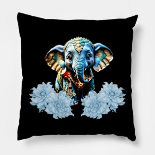 Cute little elephant with fairy Pillow