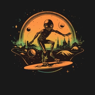 Aliens Love to Skate T-Shirt