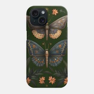 Butterfly amidst foliage Phone Case