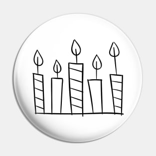 Candle Candles - Hand Drawn Pin