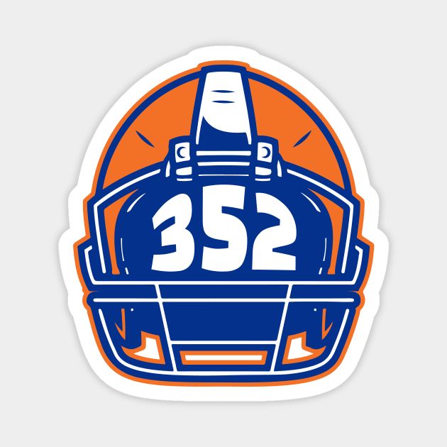 Retro Football Helmet 352 Area Code Gainesville Florida Football Magnet by SLAG_Creative