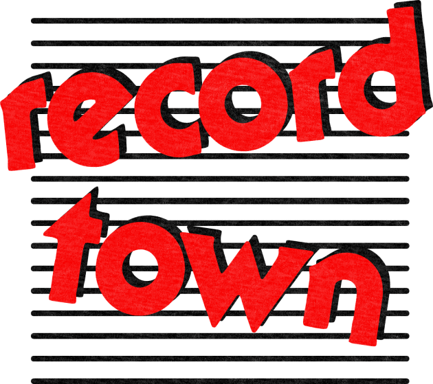 Record Town Defunct 1980s Mall Record Store Kids T-Shirt by Turboglyde