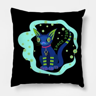 Aquamarine space vibe Pillow