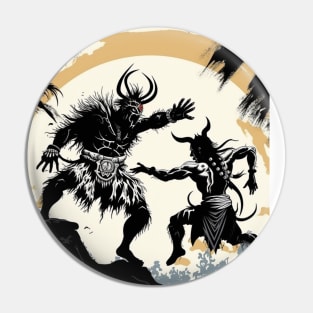 Shaman Dances with the Demon Dance of Fire and Power Pin